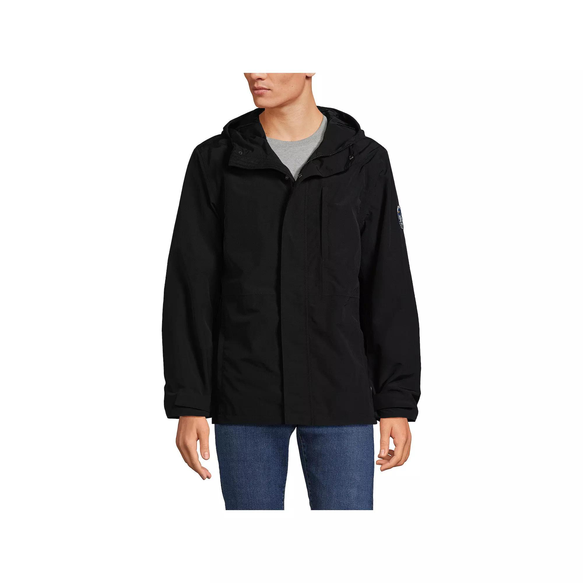 Men's Lands' End Squall Rain Jacket, Size: Medium, Deep  Blue Product Image