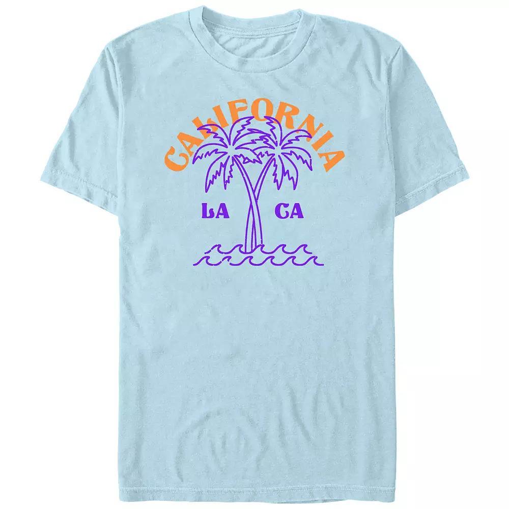 Men's Comfort Colors® California Palm Trees Graphic Tee, Size: Large, Chambray Product Image