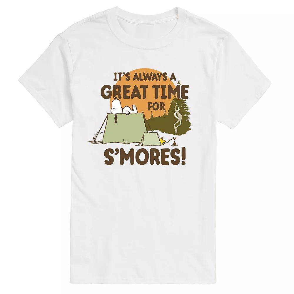 Men's Peanuts Smores Snoopy Woodstock Tee, Size: XXL, White Product Image