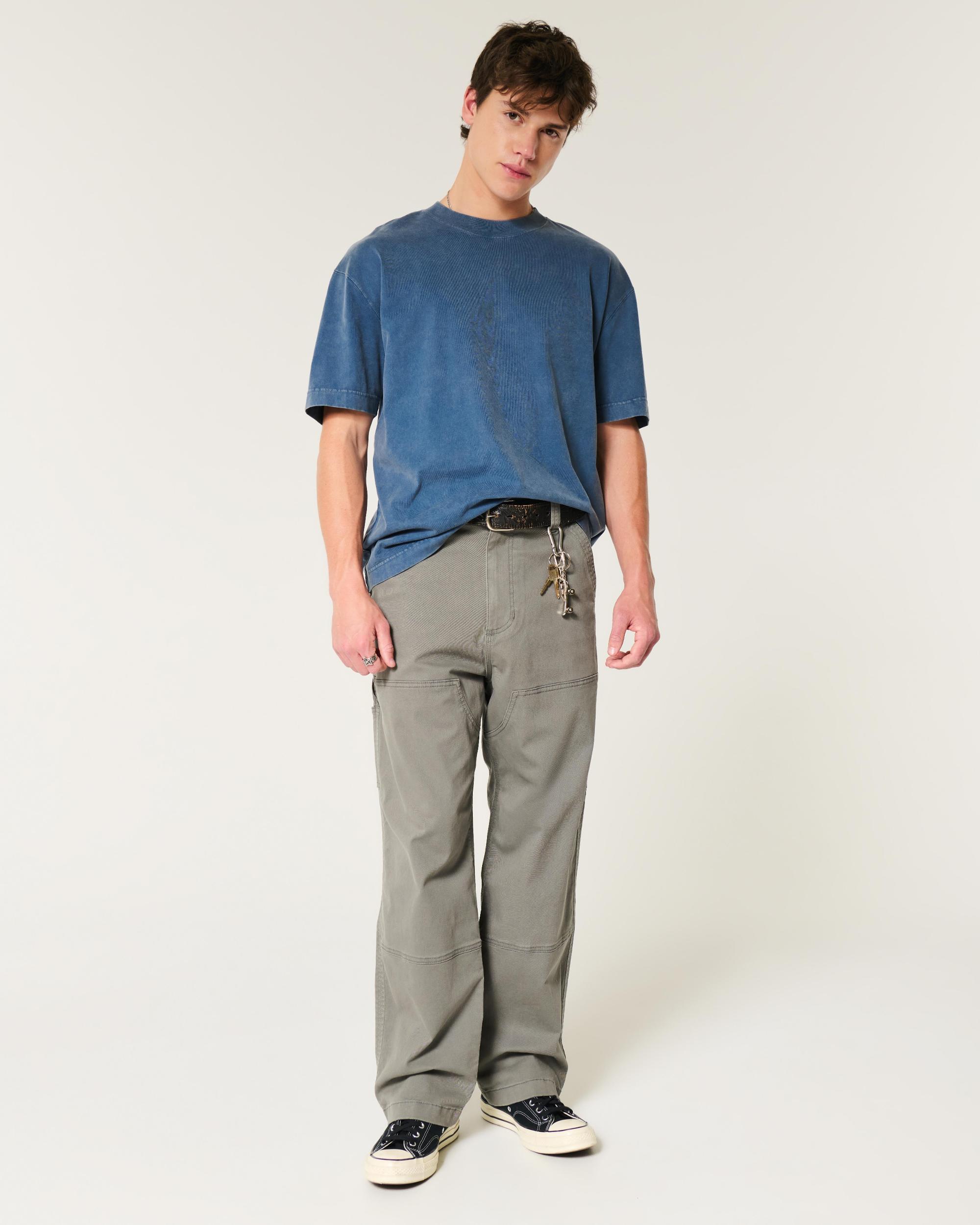Boxy Heavyweight Washed Crew T-Shirt Product Image