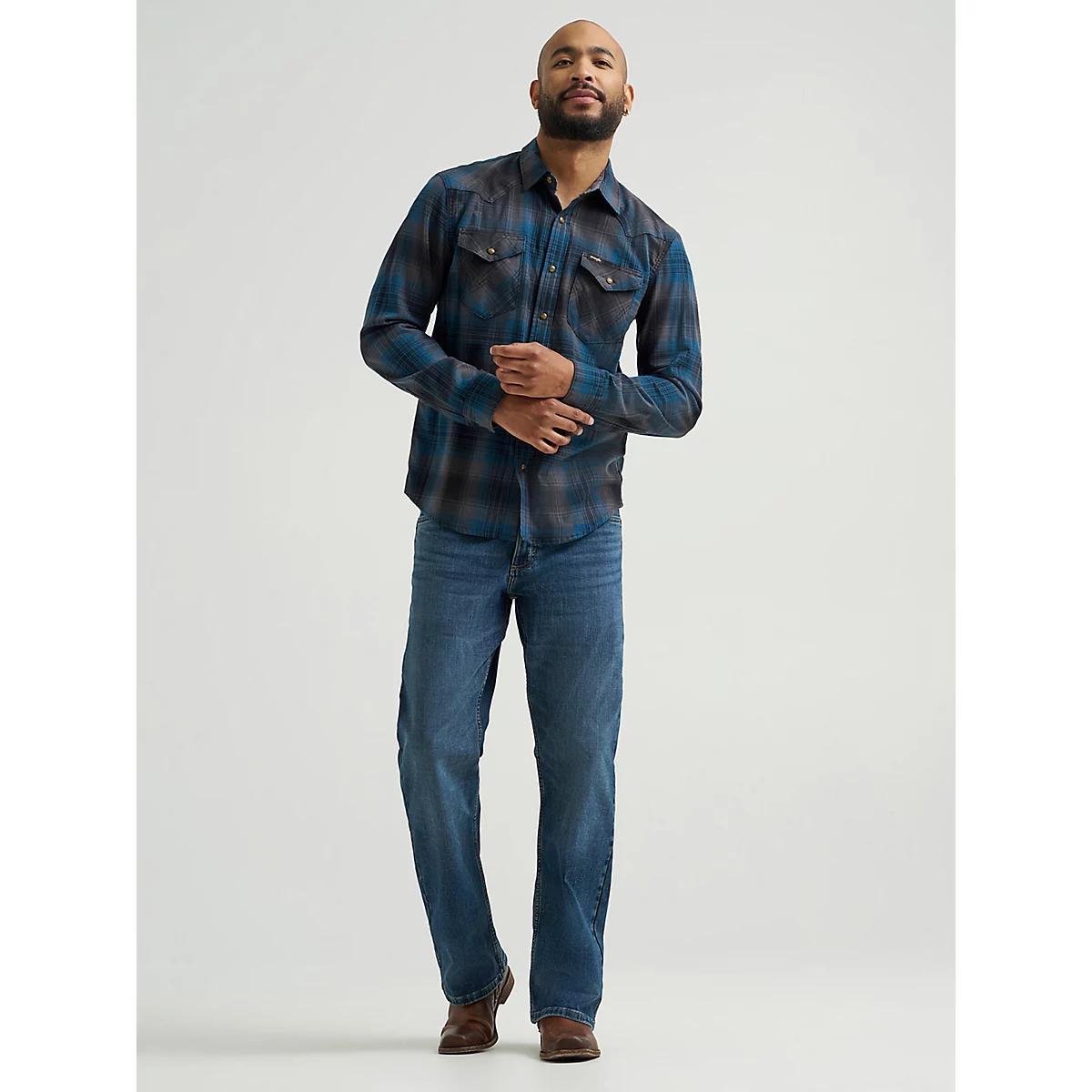Men's Broken Twill Plaid Shirt | Men's SHIRTS | Wrangler® Product Image