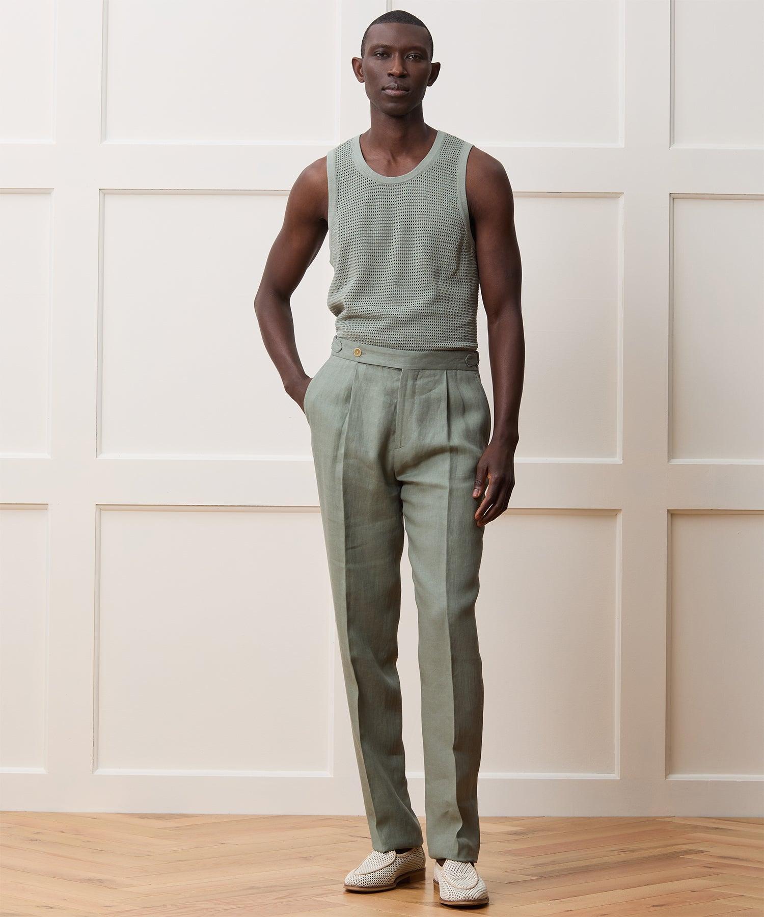 Italian Linen Double-Breasted Suit Product Image