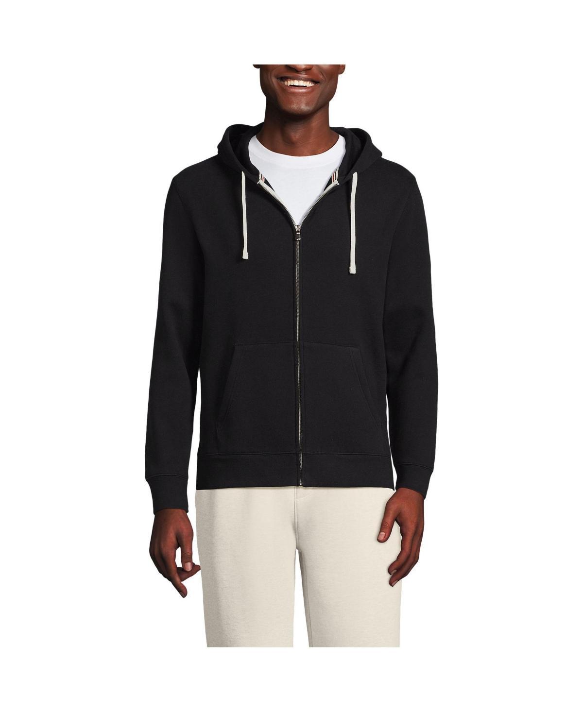 Men's Lands' End Serious Sweats Long Sleeve Full Zip Hoodie, Size: XL, Dark Grey Heather Product Image