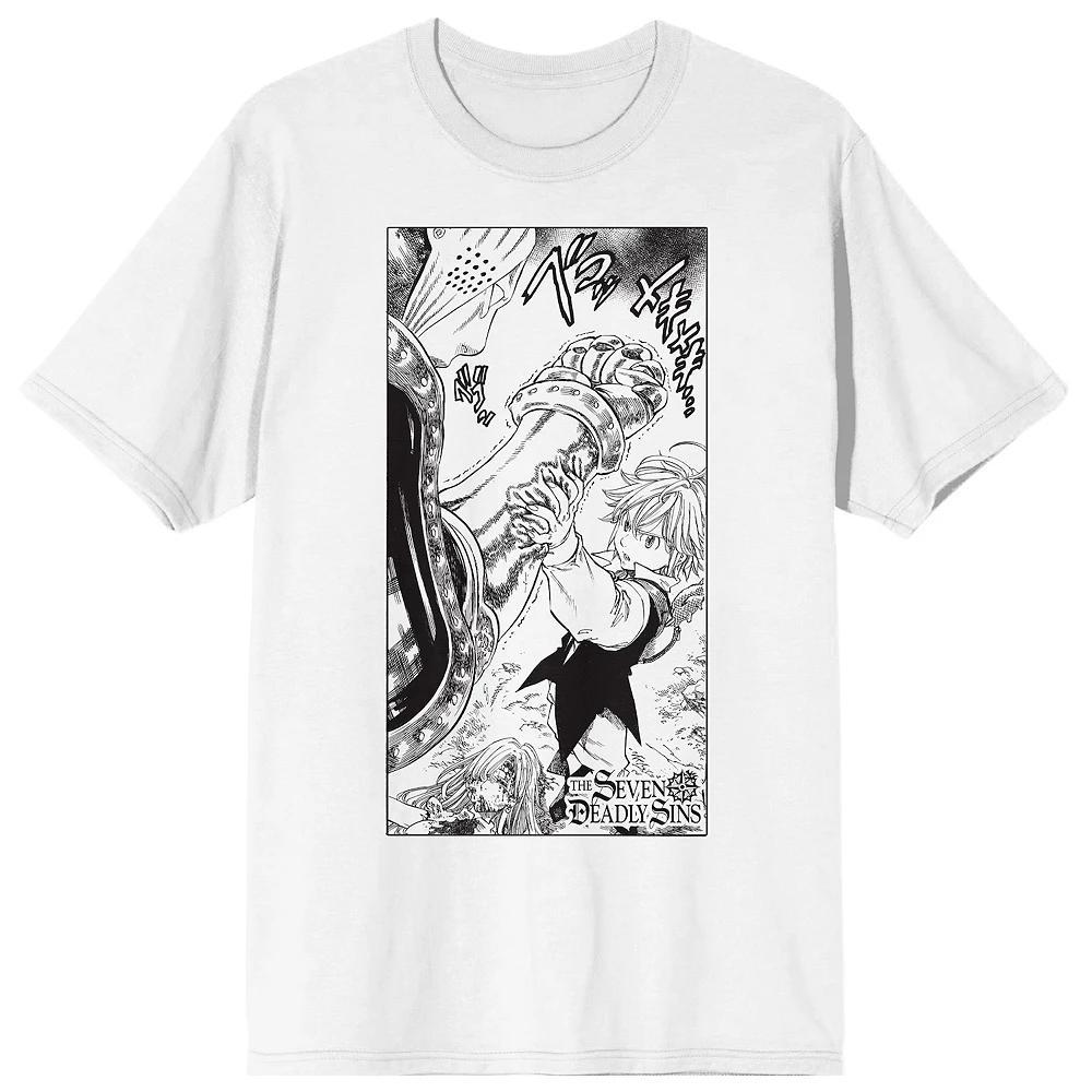 Men's Seven Deadly Sins Manga Short Sleeve Graphic Tee, Size: XXL, White Product Image