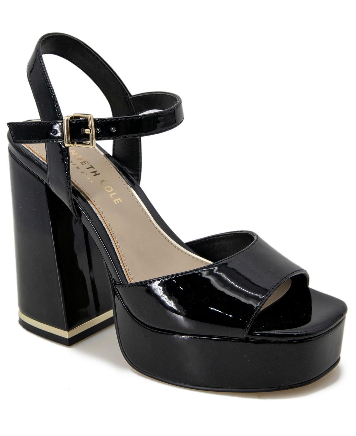 Kenneth Cole Womens Dolly Ankle Strap Espadrille Platform Sandals Product Image
