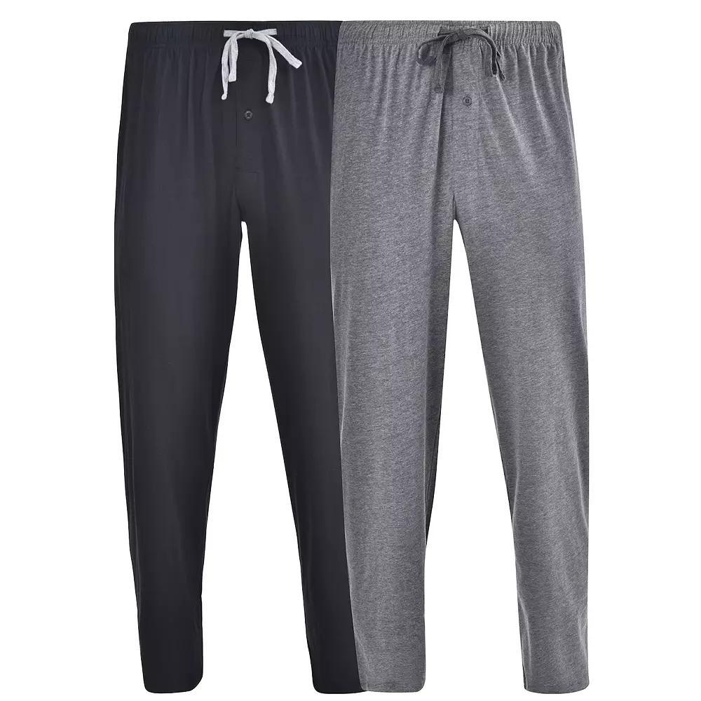 Mens Hanes 2 Pack Solid Pajama Pants Product Image