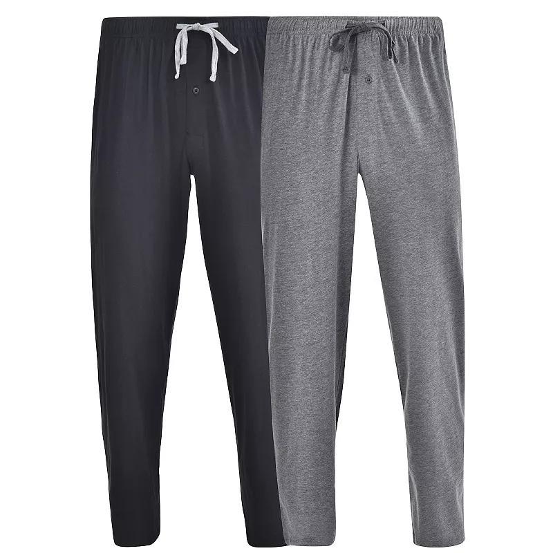 Mens Hanes 2 Pack Solid Pajama Pants Product Image
