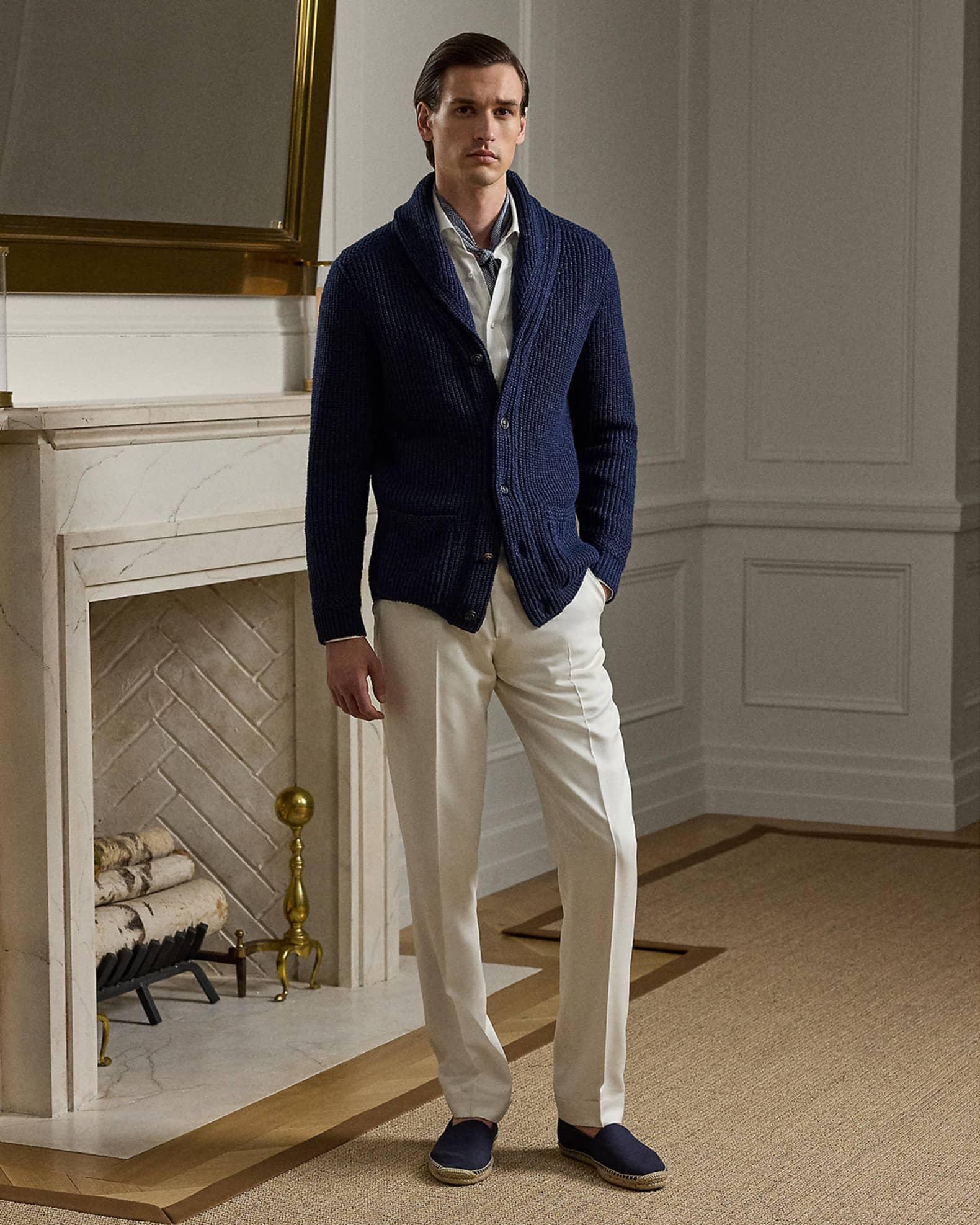 Men's NM X RL Shawl-Collar Textured Cardigan Product Image