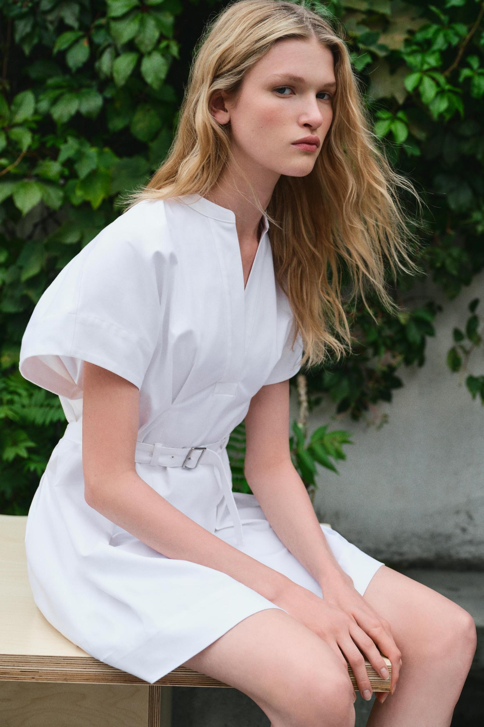 BELTED SHORT DRESS ZW COLLECTION Product Image