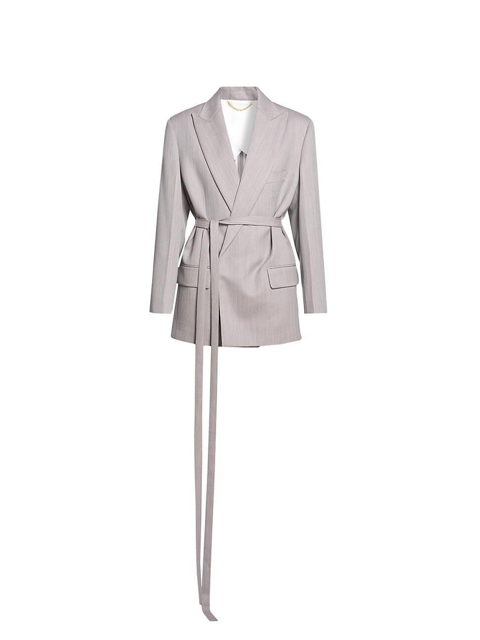 Womens Wool Tie-Waist Tailored Jacket Product Image