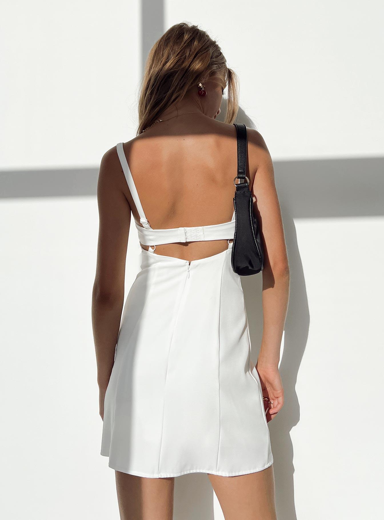 Briana Mini Dress White Product Image
