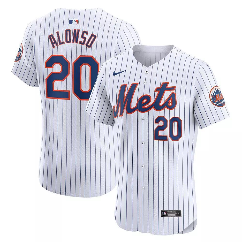 Men's Nike Pete Alonso White New York Mets Home Elite Jersey, Size: 48 Product Image