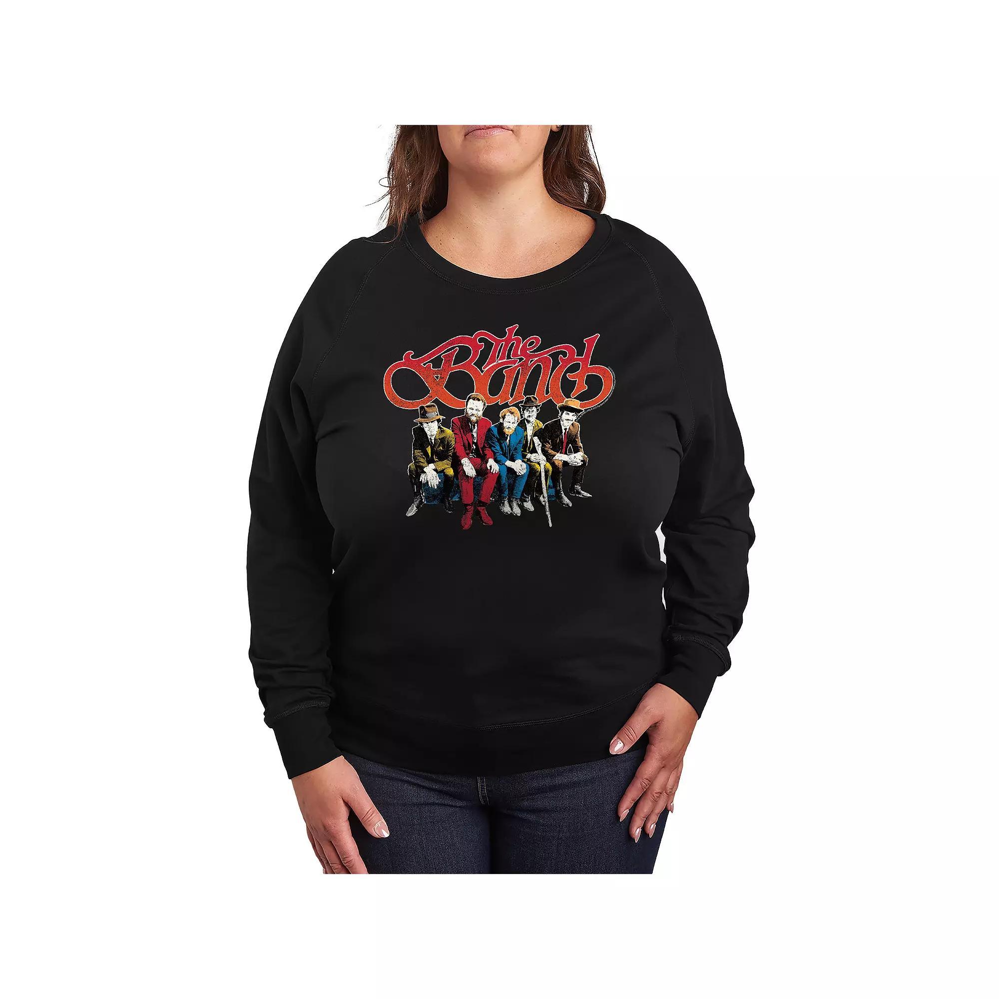 Plus Size The Band Gradient French Terry Long Sleeve Tee, Womens Heather Grey Product Image