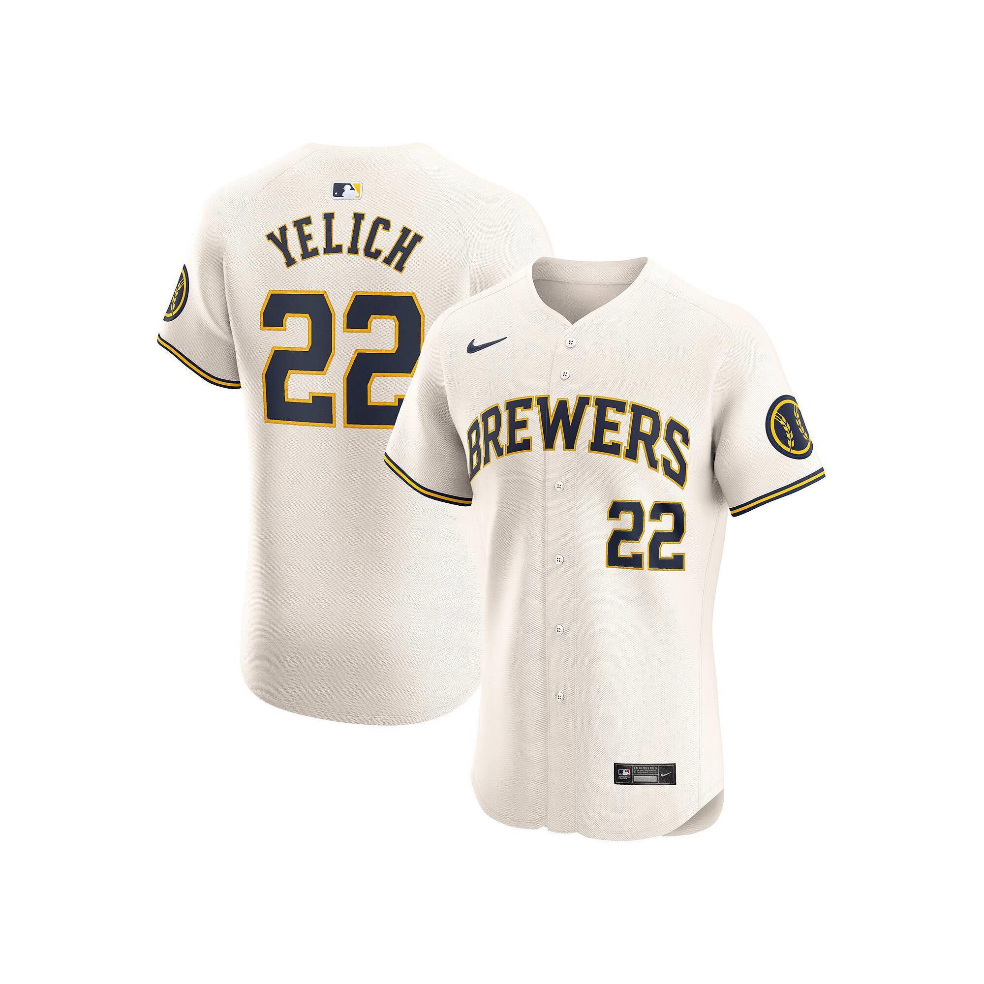 Christian Yelich Milwaukee Brewers Nike Men's Dri-FIT ADV MLB Elite Jersey Product Image