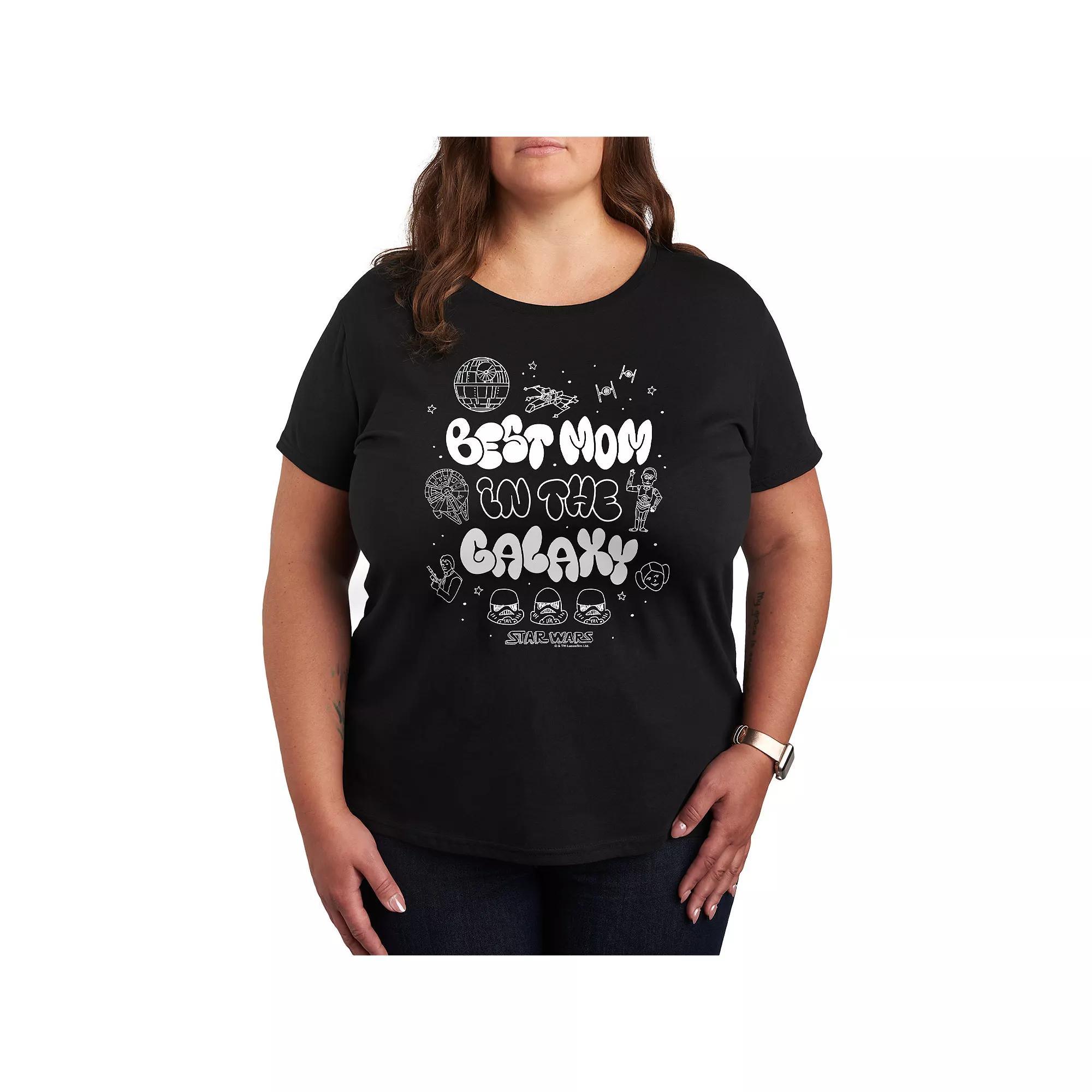 Plus Size Star Wars Best Mom In The Galaxy Graphic Tee, Womens Product Image