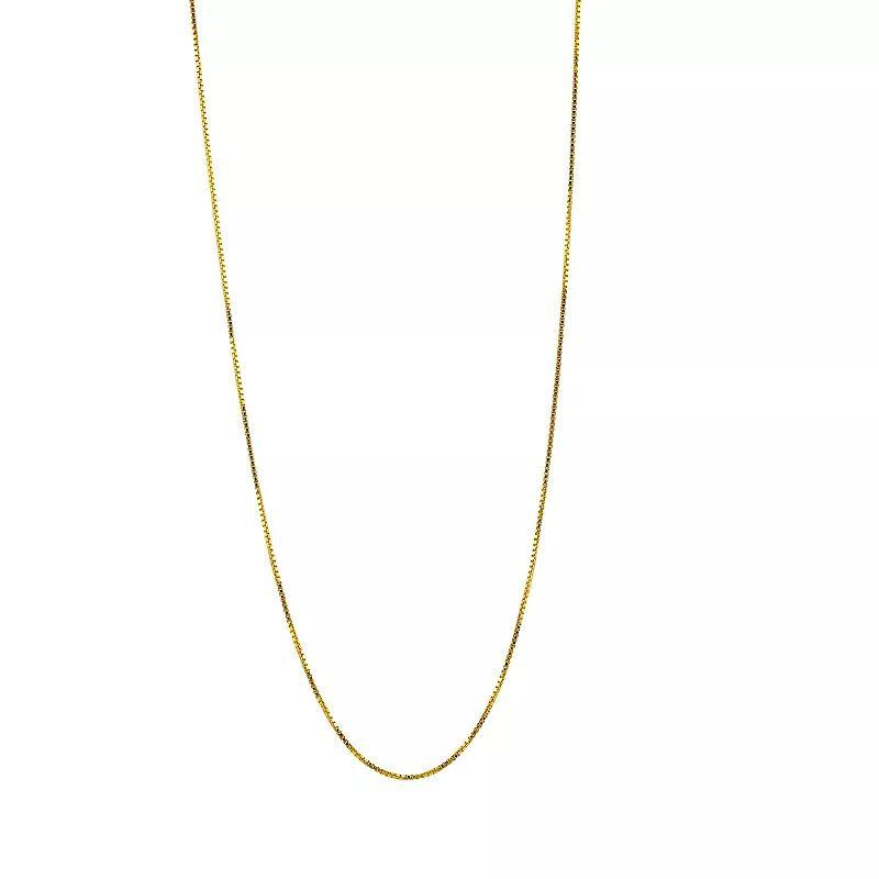 American Exchange 18K Gold Over Silver Venetian Chain Necklace, Womens Silver Tone Product Image