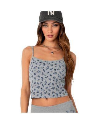 Womens Wildflower Waffle Tank Top Product Image