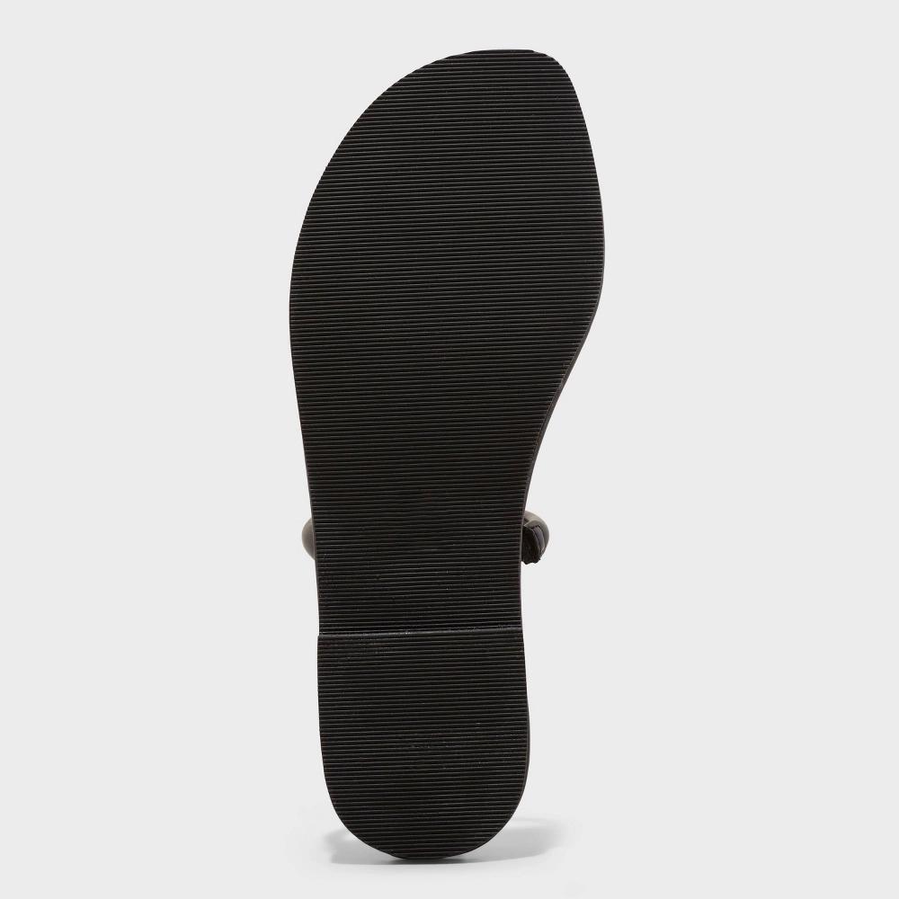 Womens Clara Toe Ring Sandals - Universal Thread Black 10: Slip-On, Cushioned Footbed, Square Open Toe, Flexible Outsole Product Image