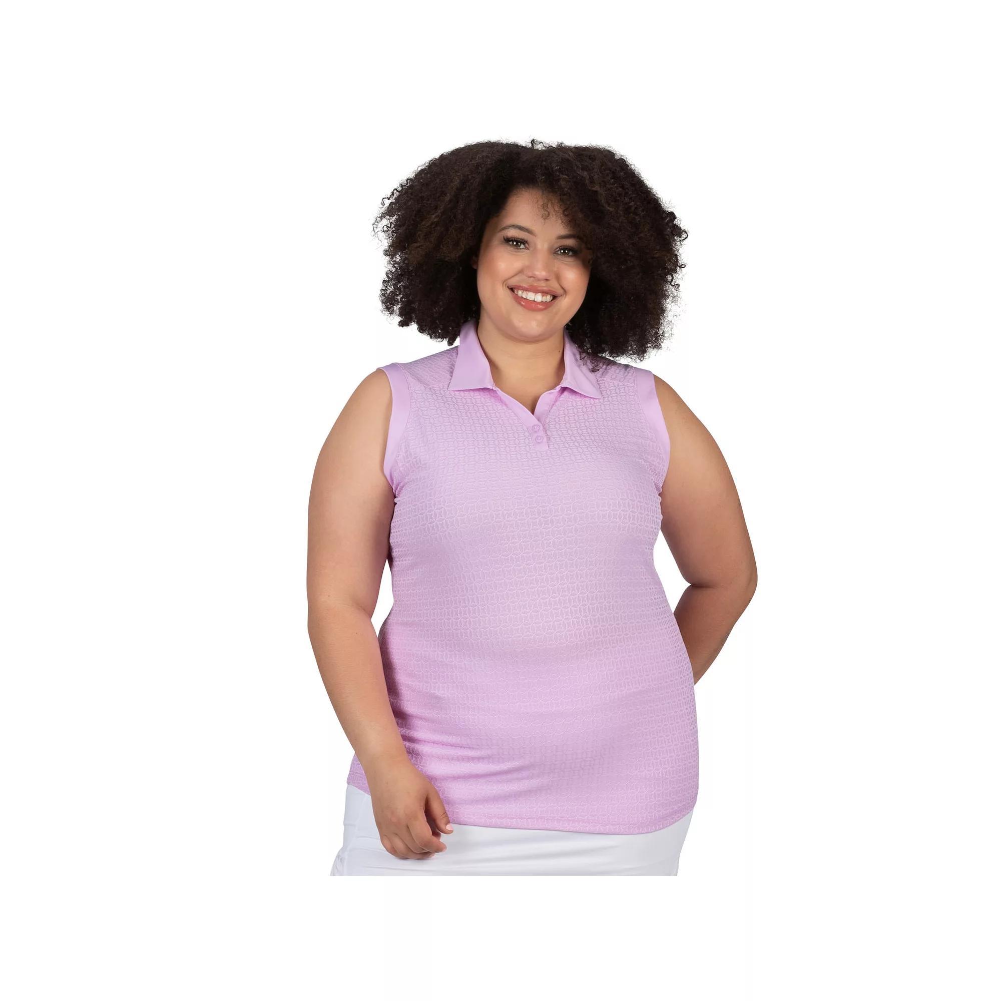 Plus Size Nancy Lopez Journey Sleeveless Polo, Women's, Size: 1XL, Green Product Image