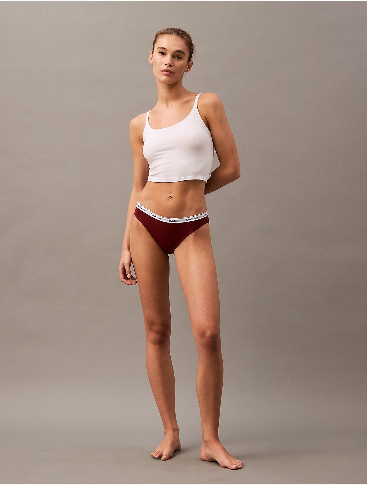 Calvin Klein Women's Modern Logo Bikini - Grey - L Product Image