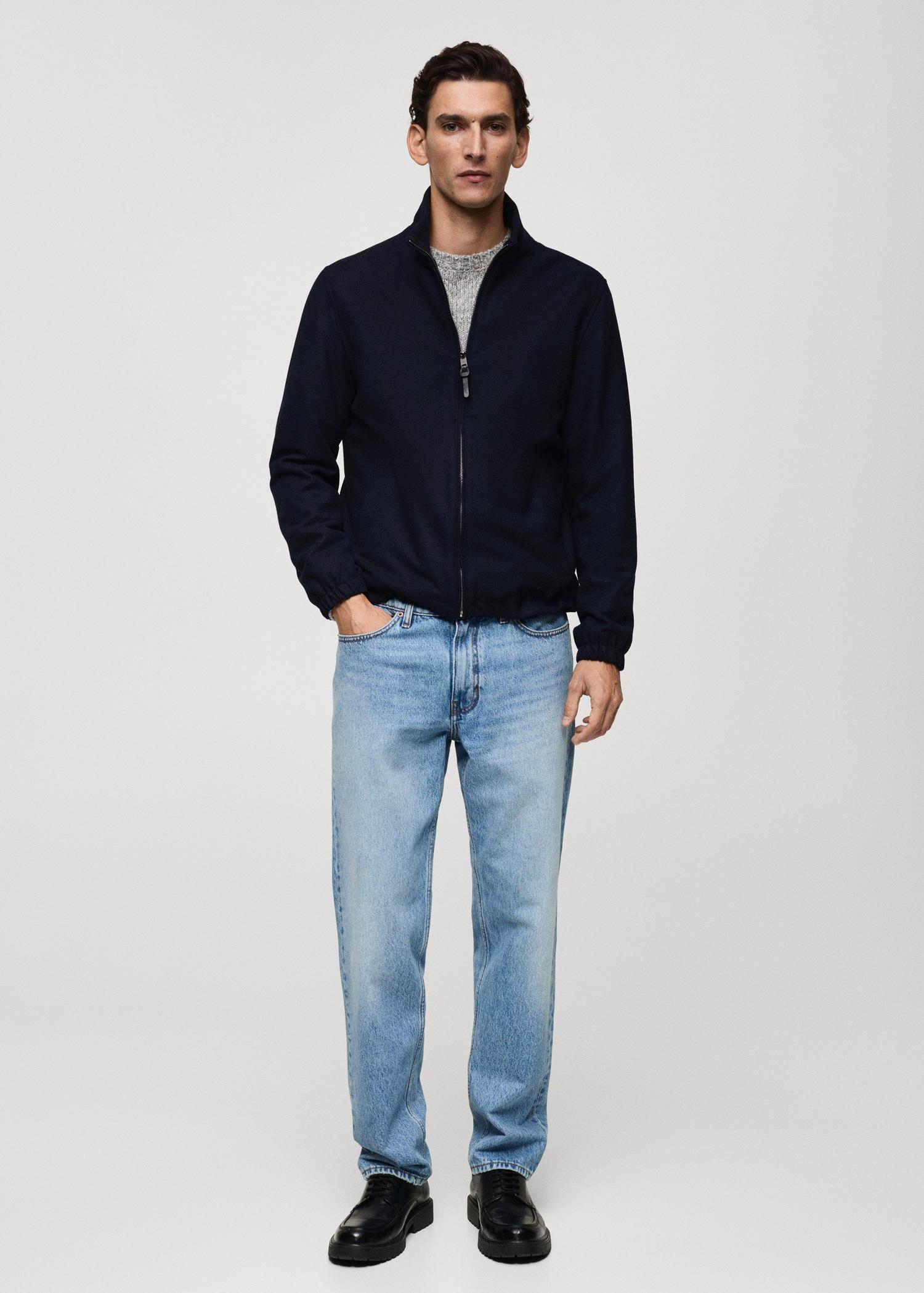 Regular-fit wool jacket - Men | MANGO USA Product Image