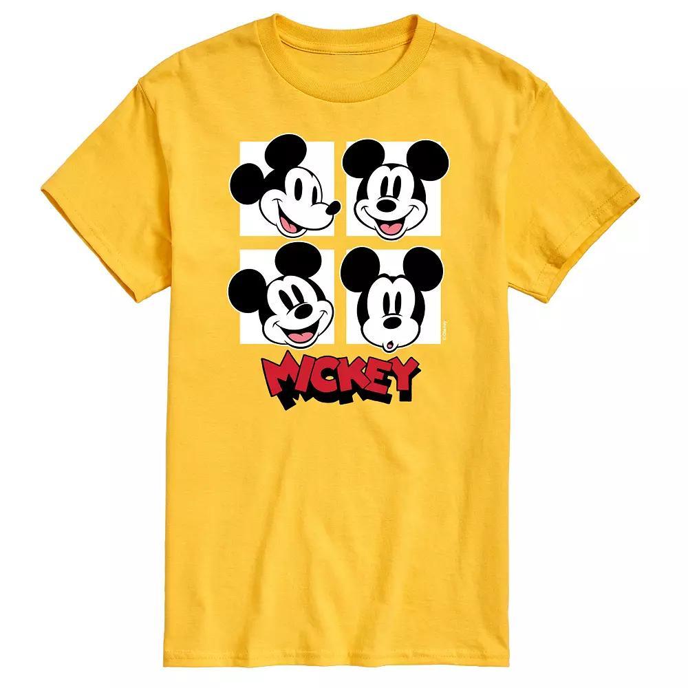 Disney's Mickey Mouse Men's Grid Graphic Tee, Size: Medium, Yellow Product Image