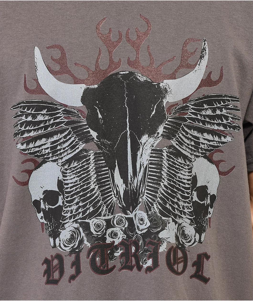 Vitriol Feeling Afflicted Grey T-Shirt Product Image