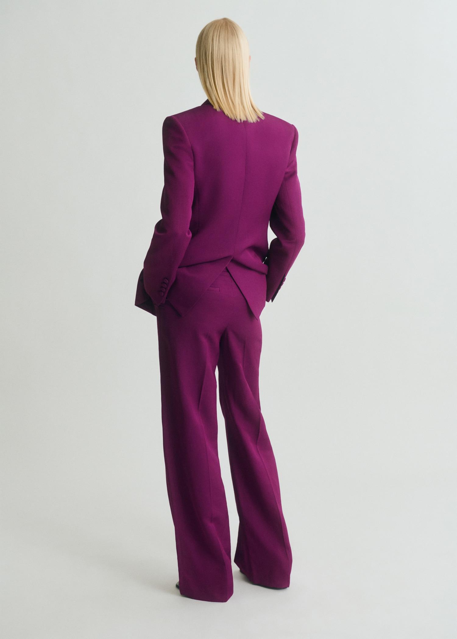 Straight-fit linen-blend suit pants - Women | MANGO USA Product Image