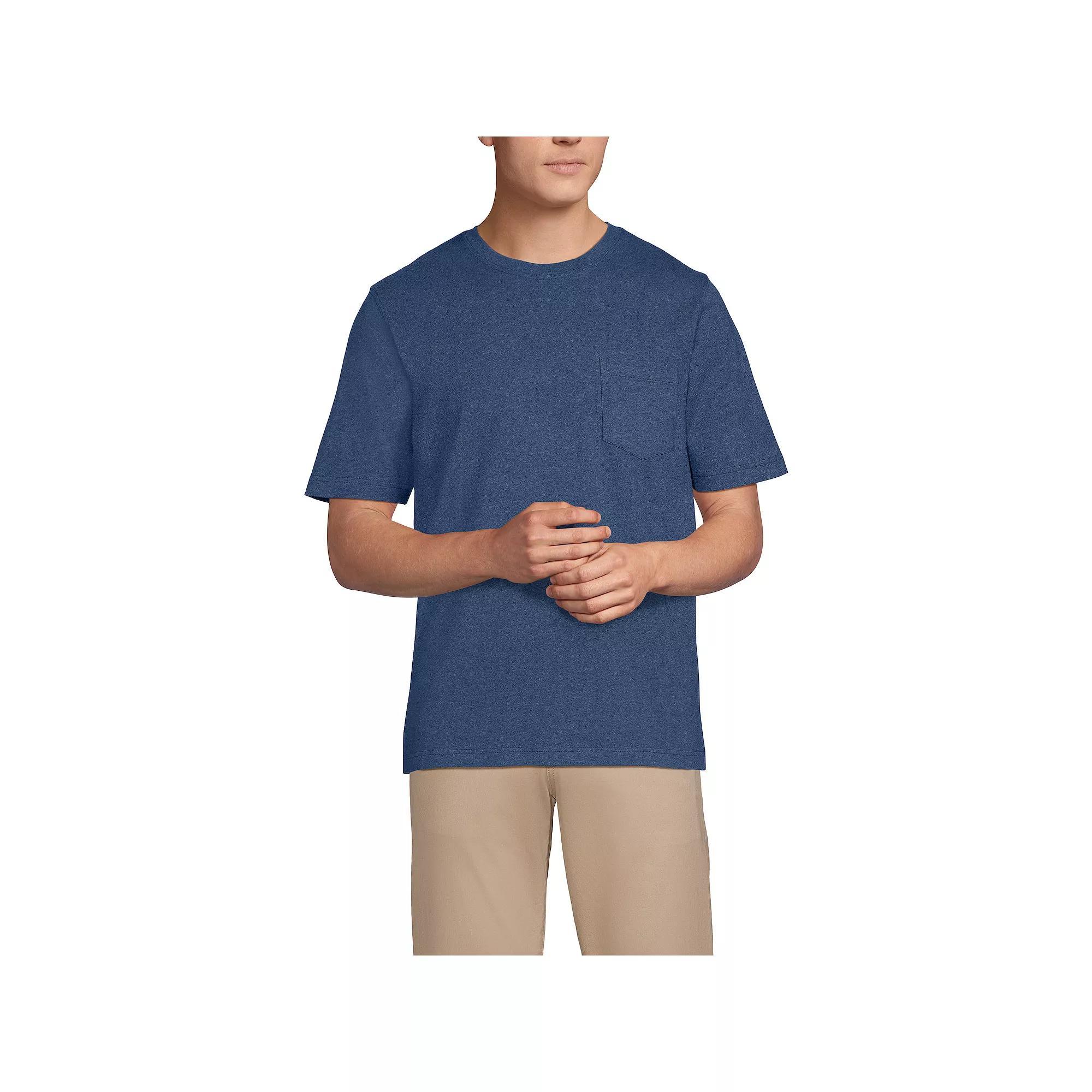 Men's Land's End Super-T Short Sleeve T-Shirt with Pocket, Size: XL, Rich Red Product Image