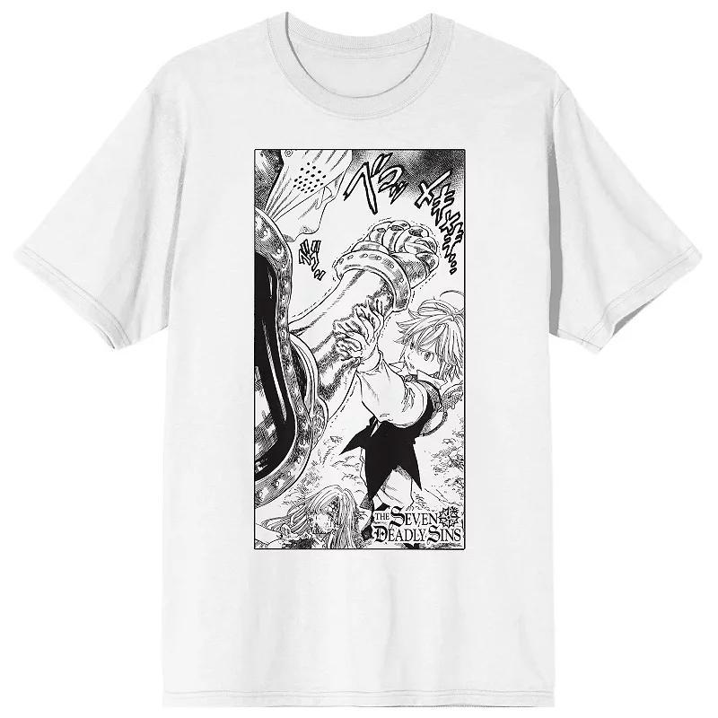 Men's Seven Deadly Sins Manga Short Sleeve Graphic Tee, Size: XXL, White Product Image