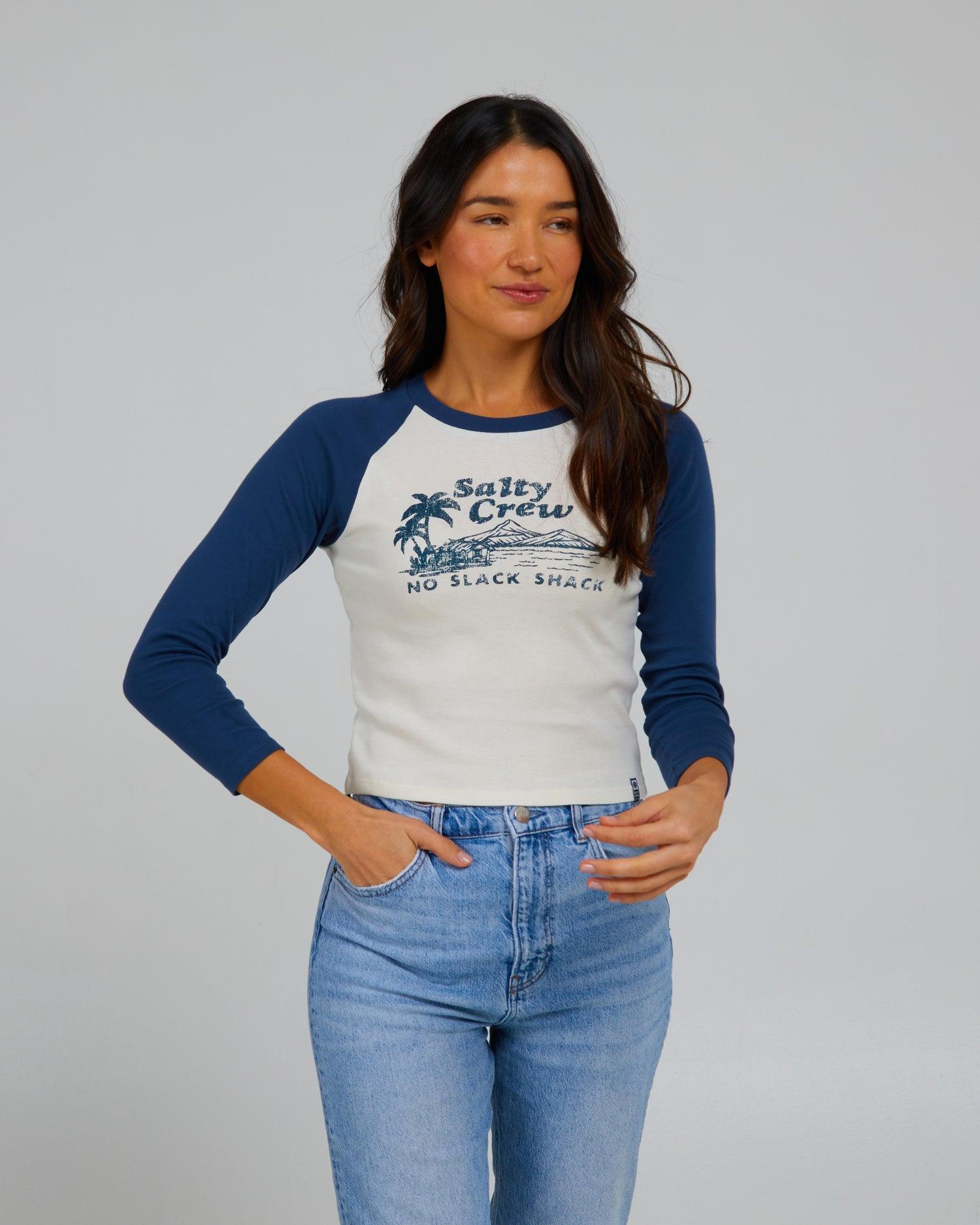 Slack Shack L/S Raglan - Denim Product Image