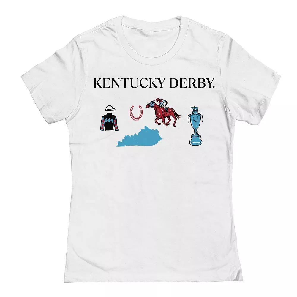 Juniors' Kentucky Derby Graphic T-Shirt, Women's, Size: Medium, White Product Image