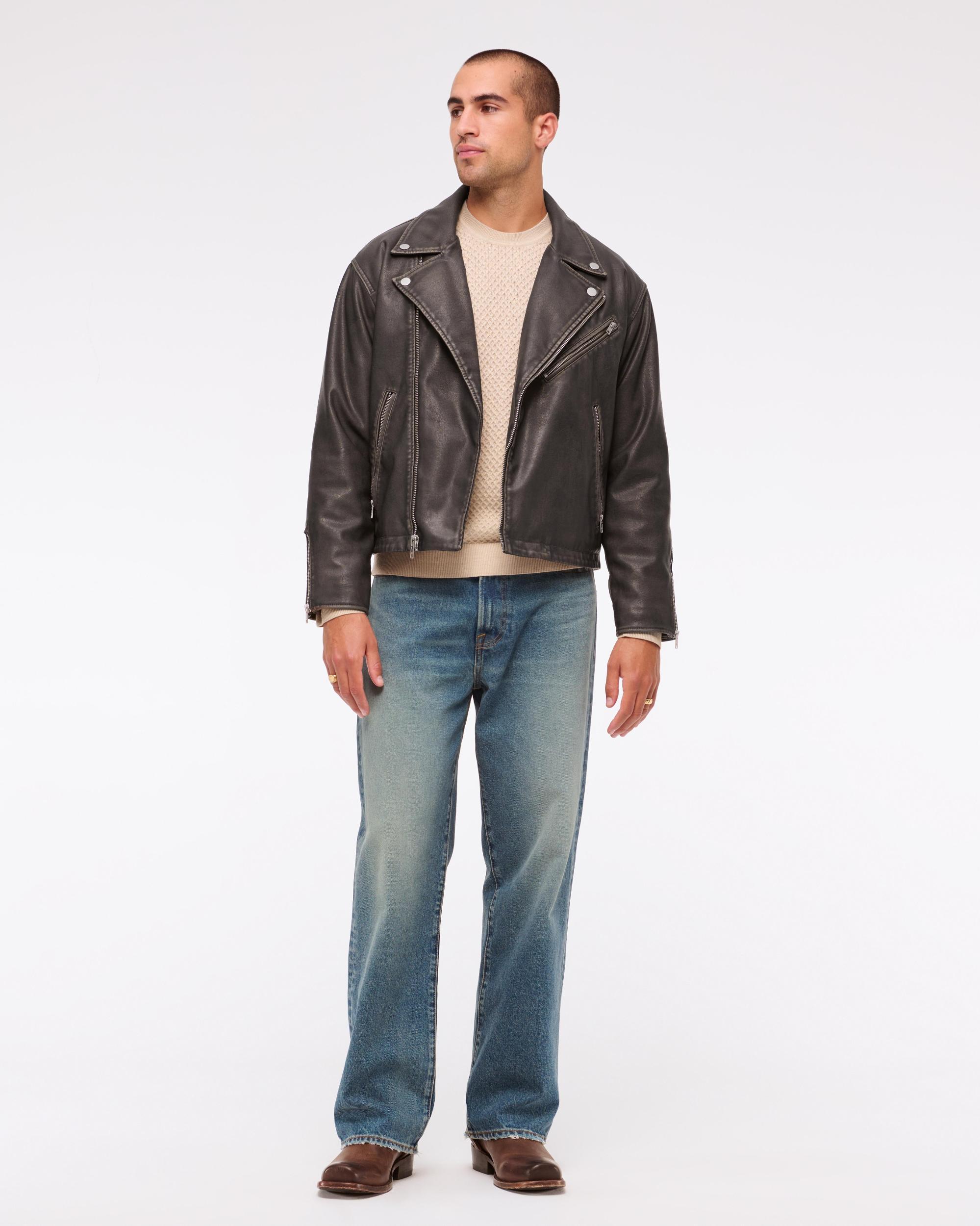 Vegan Leather Biker Jacket Product Image