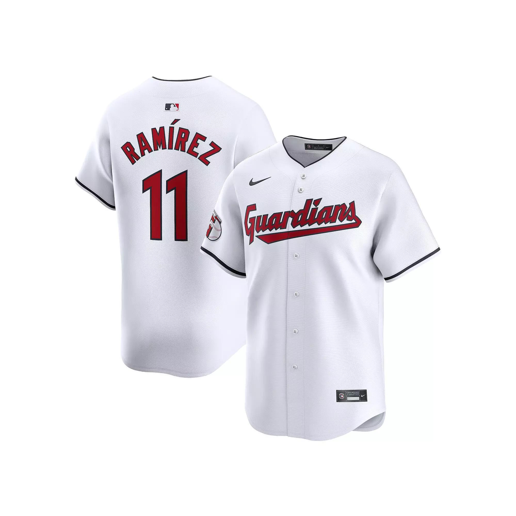 Men's Nike Jose Ramirez White Cleveland Guardians Home Limited Player Jersey, Size: Large, Grd White Product Image