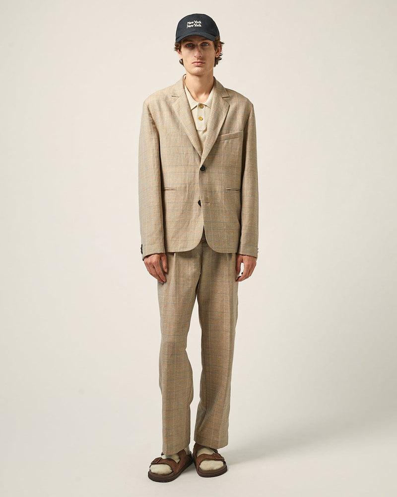 Plaid Linen Blazer Product Image
