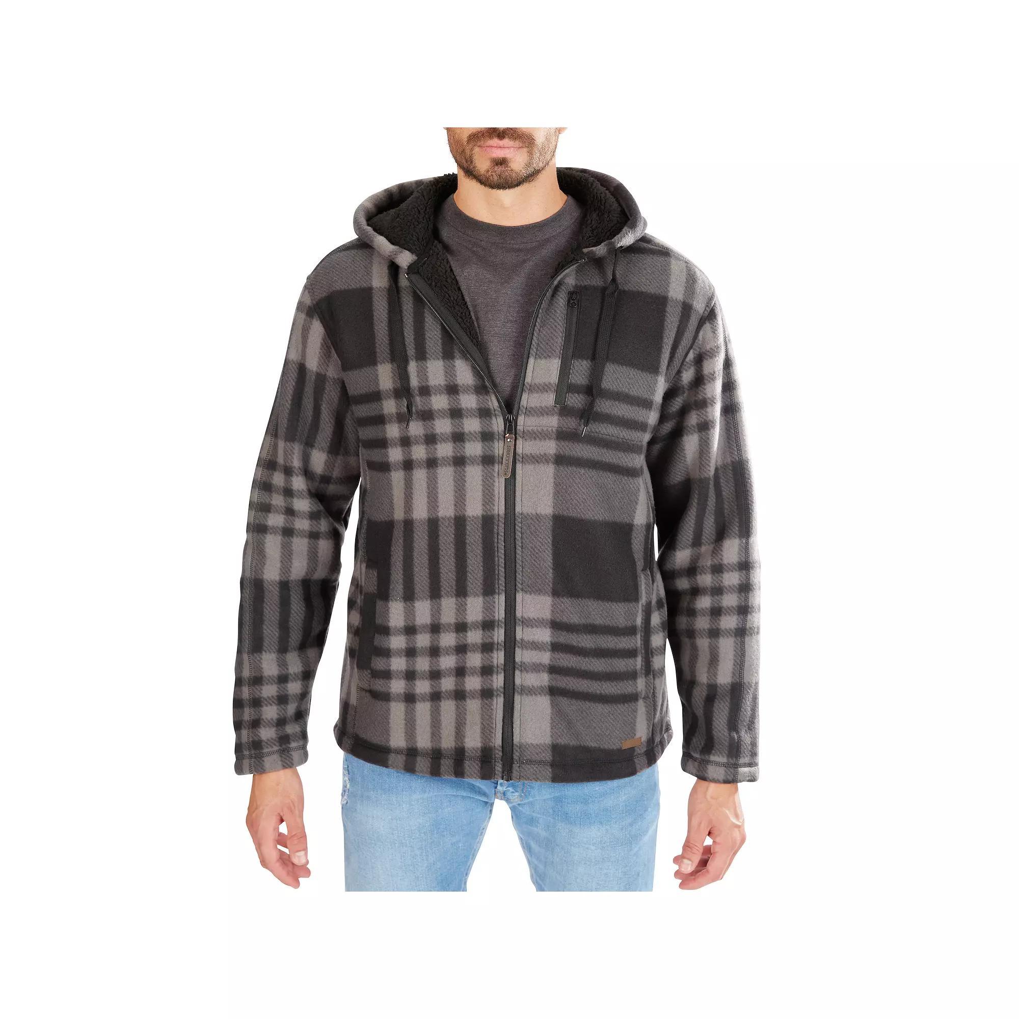 Mens Smiths Workwear Butter-Sherpa Lined Plaid Hooded Jacket Product Image