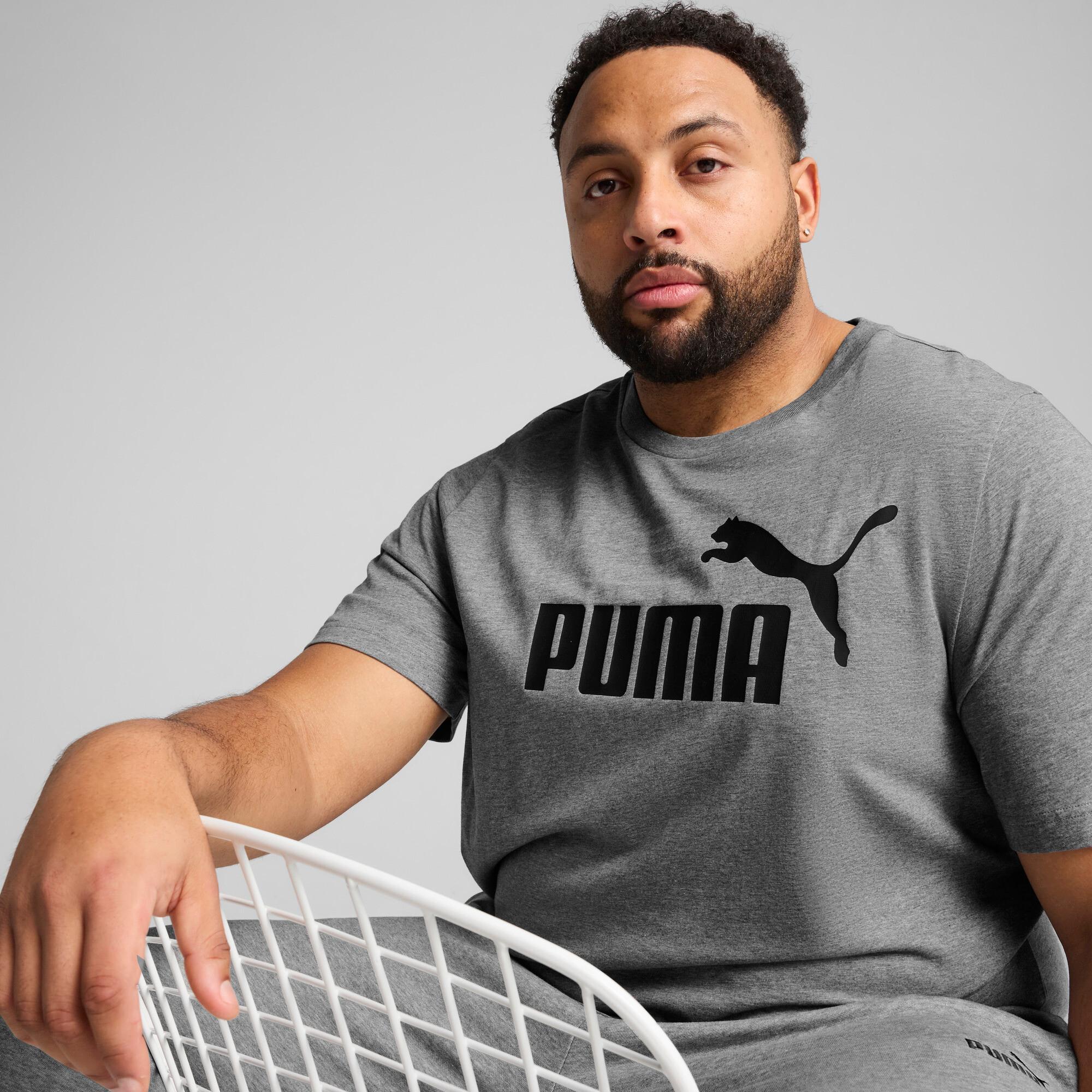 PUMA Essentials No. 1 Logo Men's T-Shirt in Grey Product Image