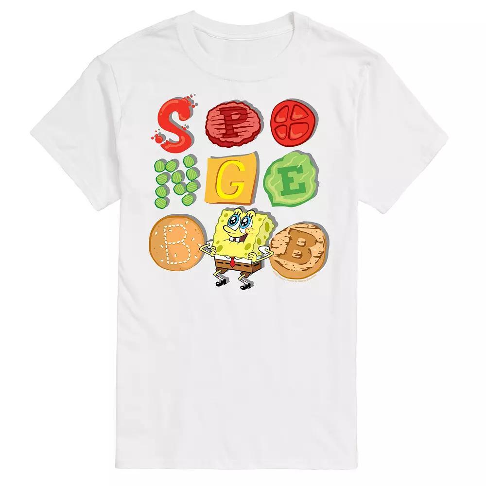 Big & Tall SpongeBob SquarePants Krabby Patty Contents Graphic Tee, Men's, Size: 6XB, White Product Image
