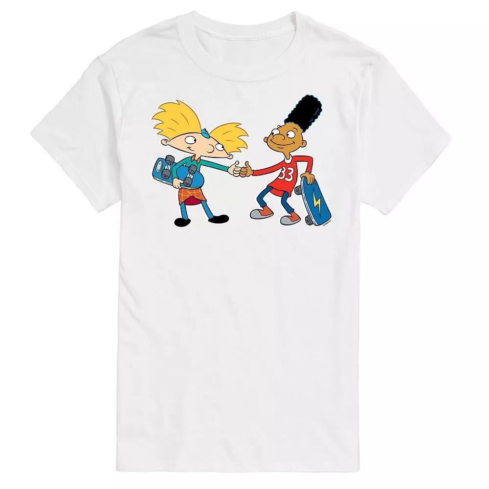 Men's Hey Arnold! Thumb War Tee, Size: XL, Gray Product Image