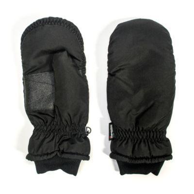 Muk Luks Mens Unisex Waterproof Nylon Mittens Large - Black Product Image