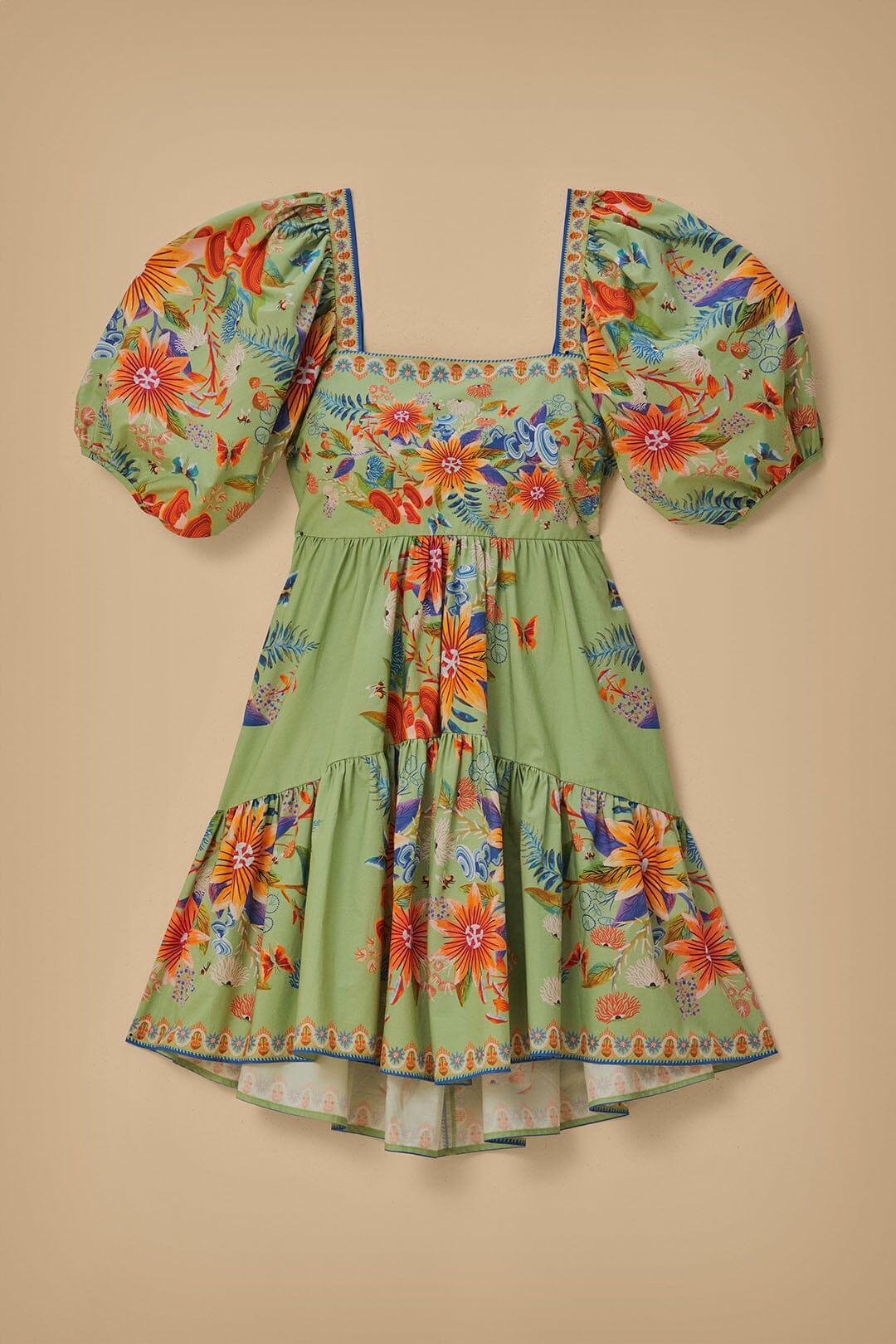 Green Bright Yard Mini Dress Product Image