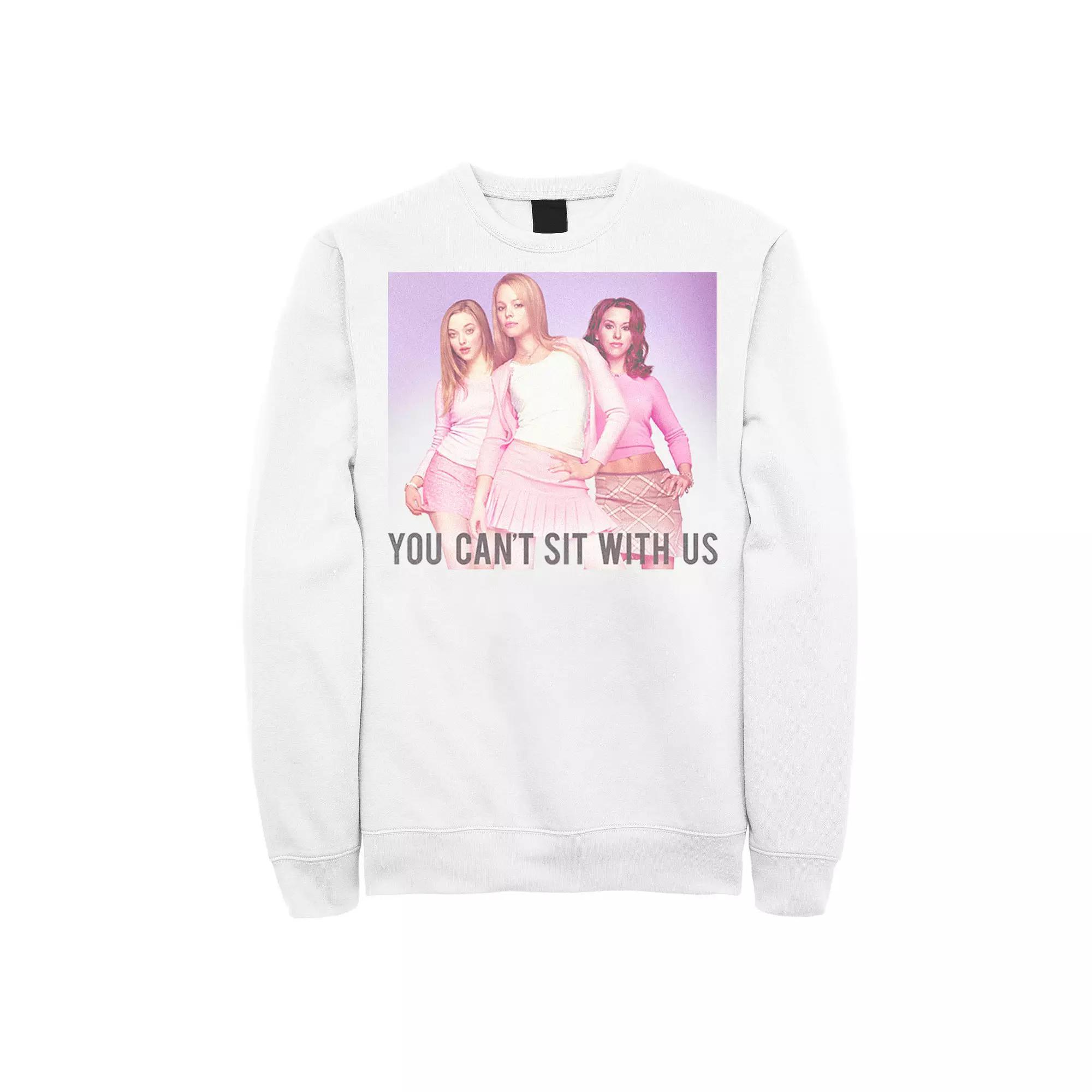 Men's Mean Girls You Can't Sit With Us Sweatshirt, Size: Large, White Product Image