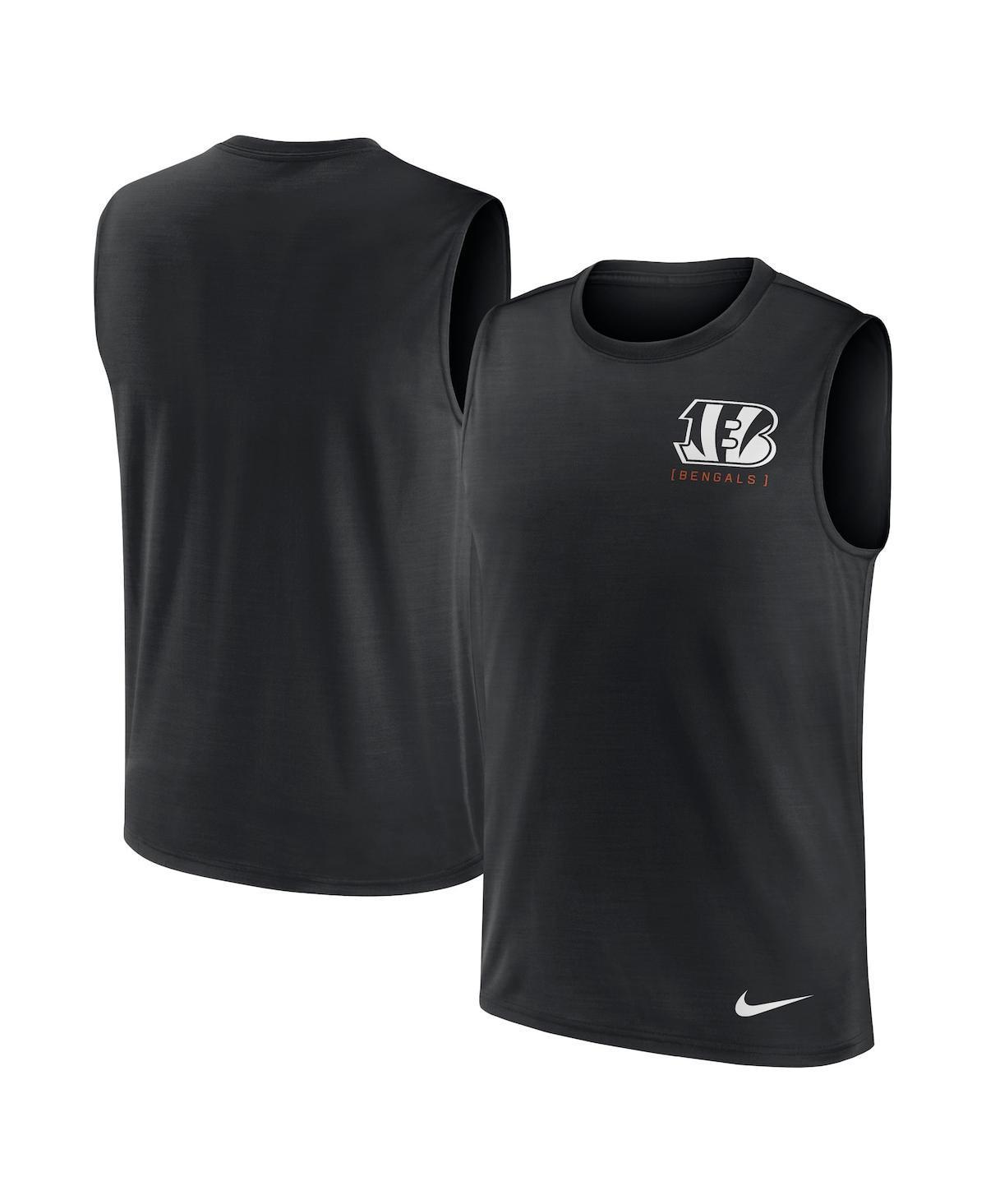 Men's Nike Black Cincinnati Bengals Large Logo Peformance Muscle Tank Top, Size: Medium Product Image