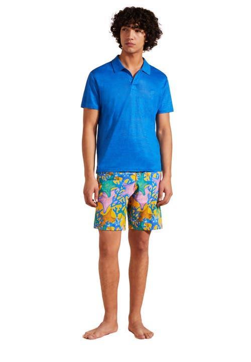 Mens Pyramid Linen Polo Shirt Product Image