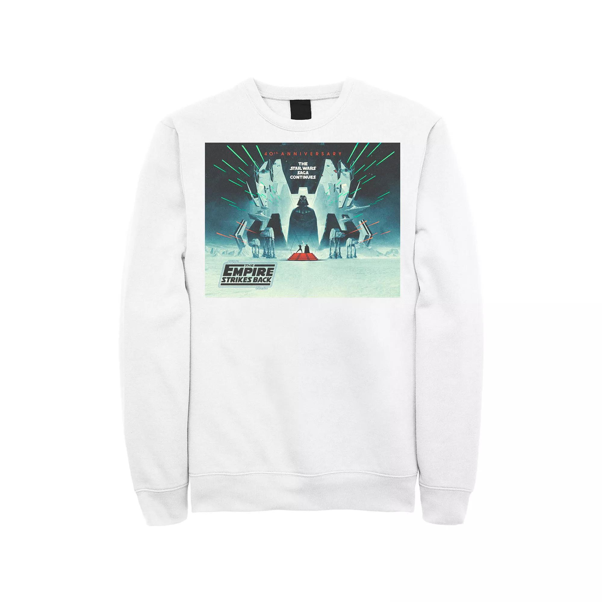 Men's Star Wars: The Empire Strikes Back 40th Anniversary Poster Sweatshirt, Size: Small, Red Product Image