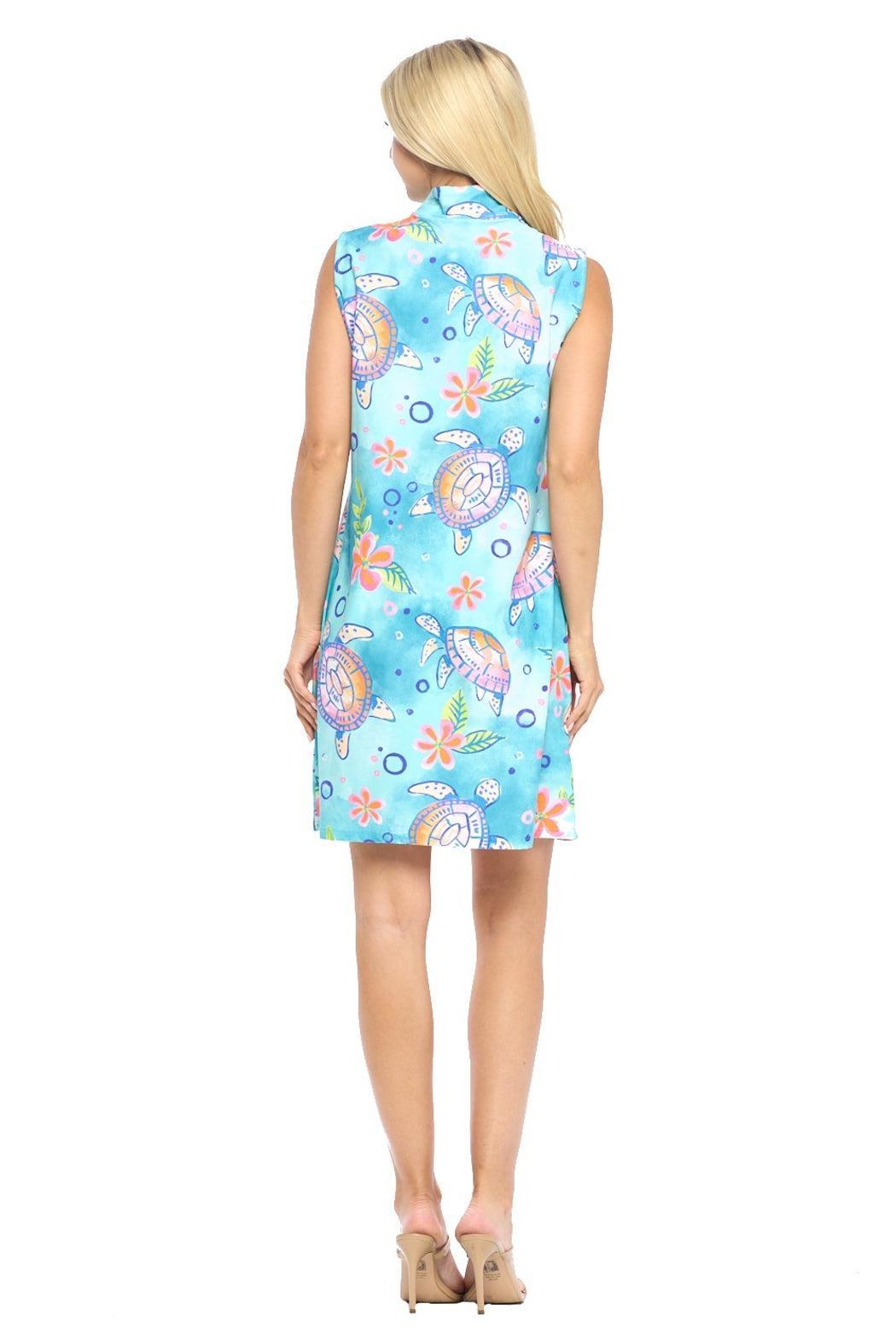 Mint Mid-Zip Mock Neck Dress Product Image