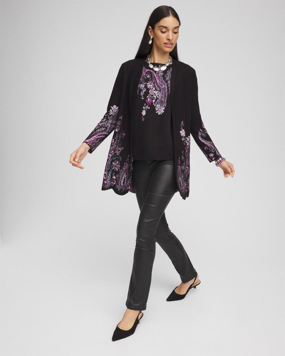 Jacquard Paisley Pullover Sweater Product Image