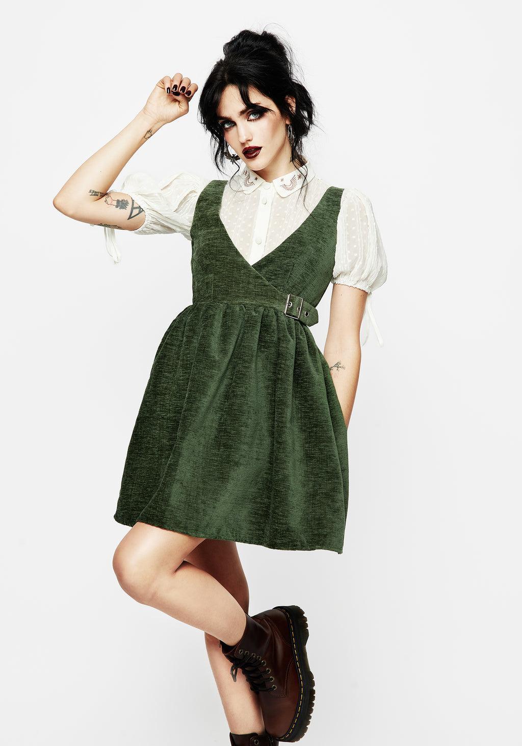 Ivy Buckle Wrap Suspender Mini Dress Product Image