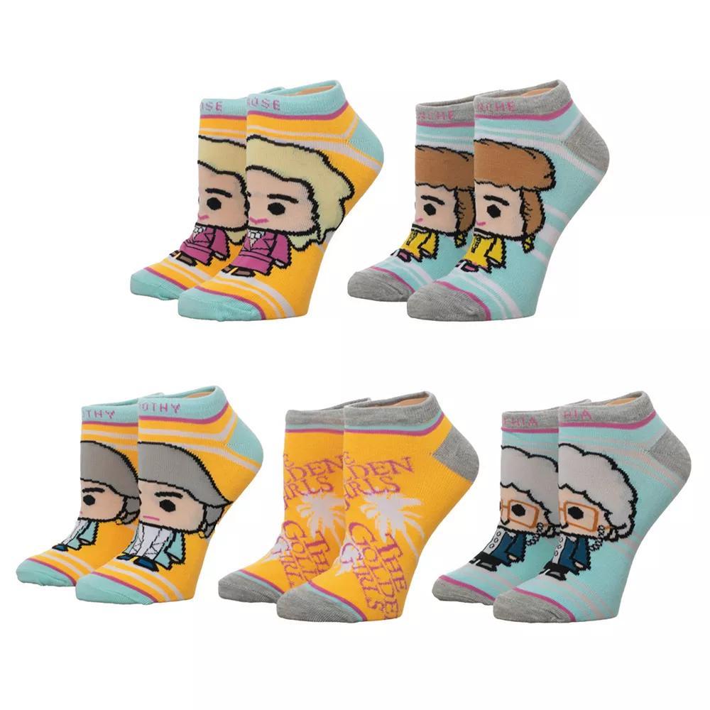 Women's Golden Girls Chibi Ankle Socks 5-Pack, Size: 5-10, Multi Product Image