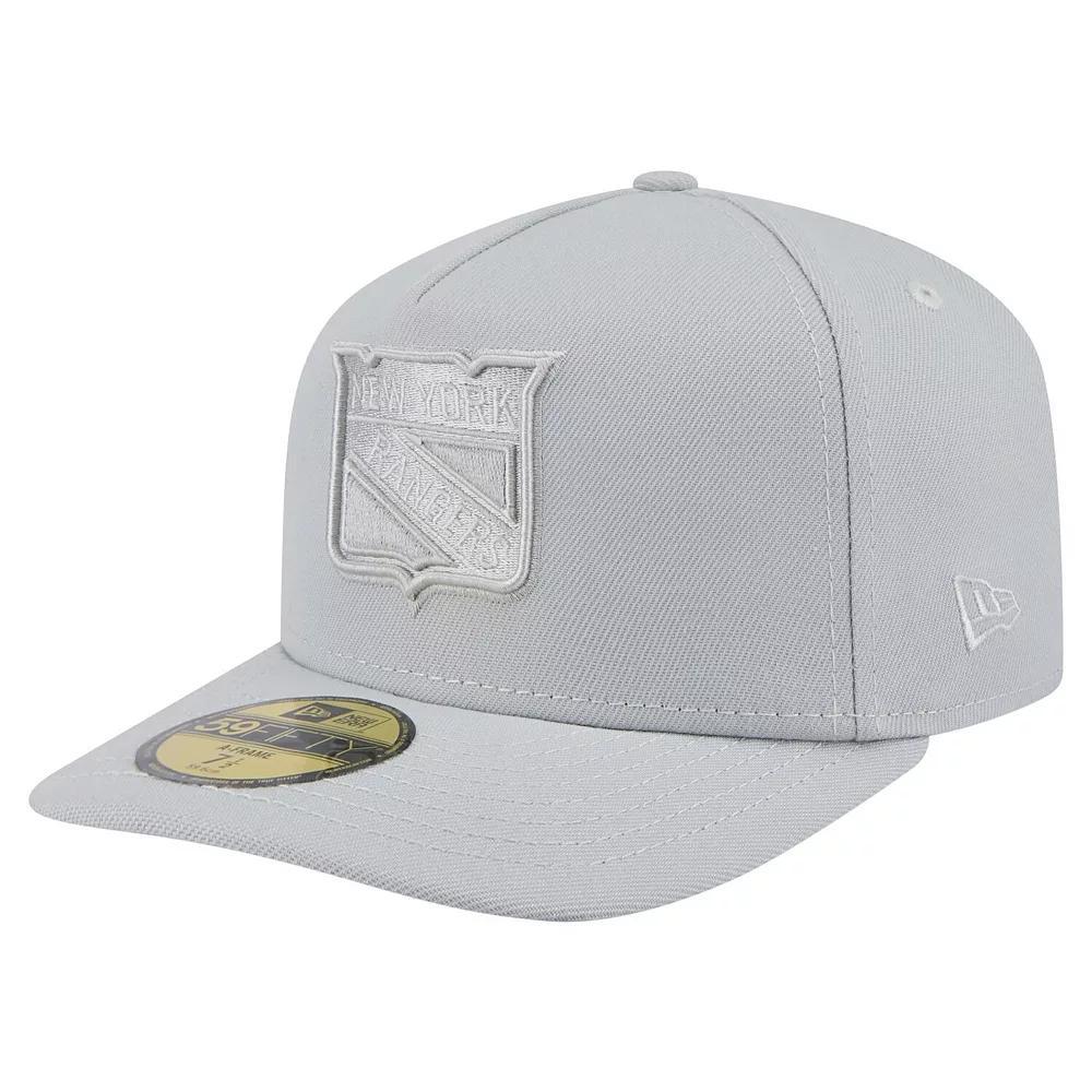 Men's New Era Gray New York Rangers Color Pack A-Frame 59FIFTY Fitted Hat, Size: 7 5/8, Ran Grey Product Image